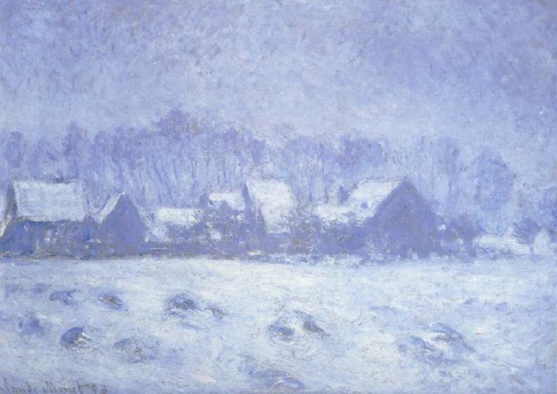 Claude Monet Snow Effect at Giverny oil painting image